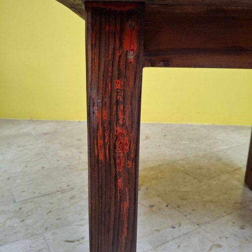 Tavolino in legno teak sgabello etnico quadrato - immagine 6