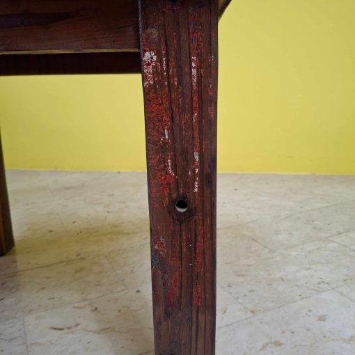 Tavolino in legno teak sgabello etnico quadrato - immagine 7