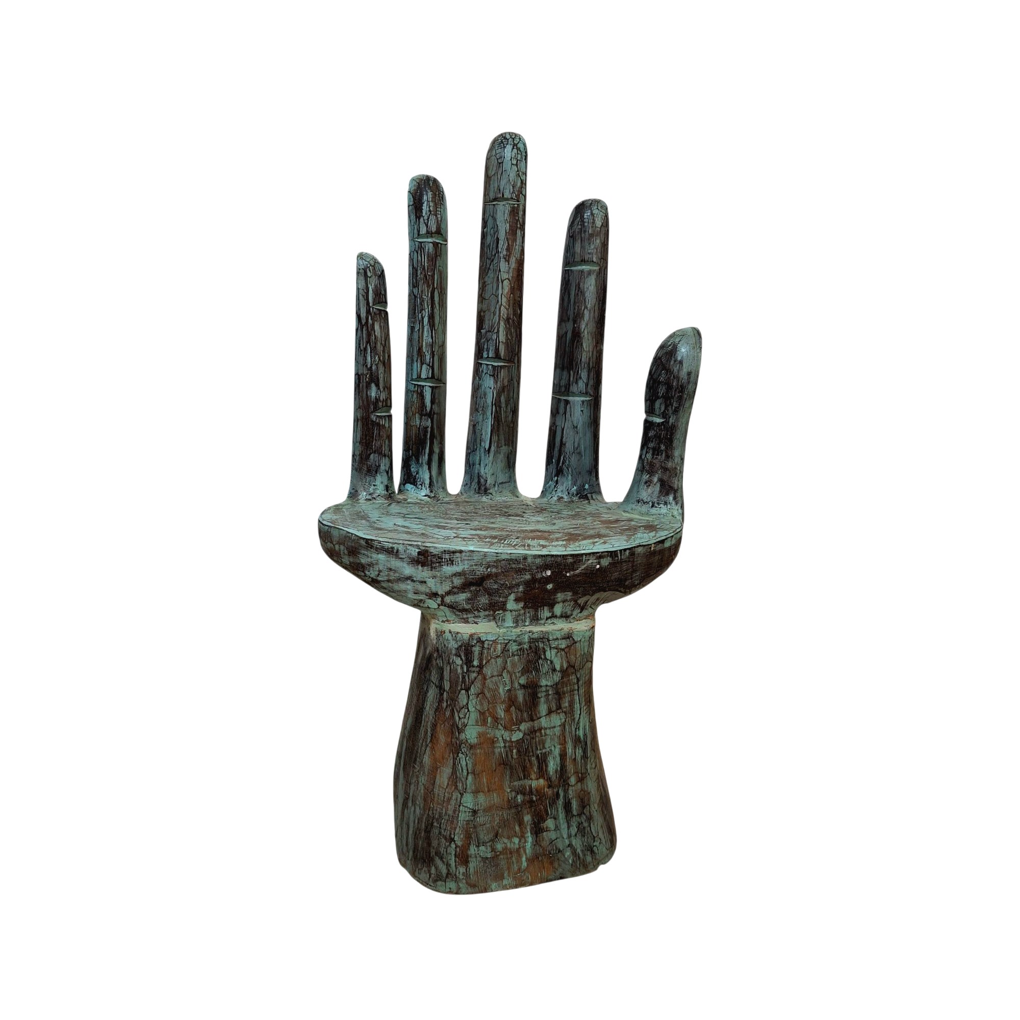 Sedia mano in legno teak poltroncina stile etnico