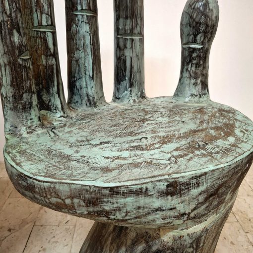 Sedia mano in legno teak poltroncina stile etnico - immagine 8