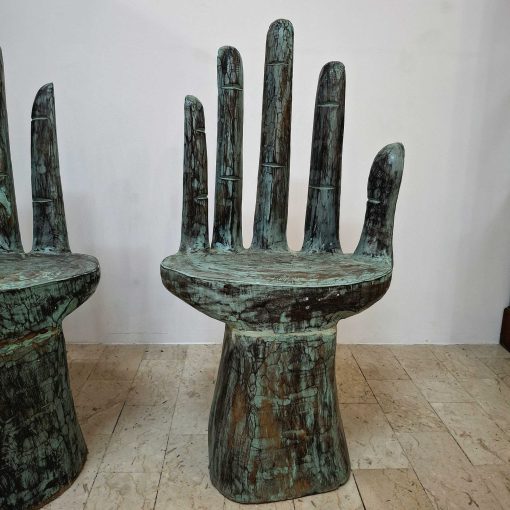 Tavolo e sedie a forma di mano arredo etnico art - immagine 9