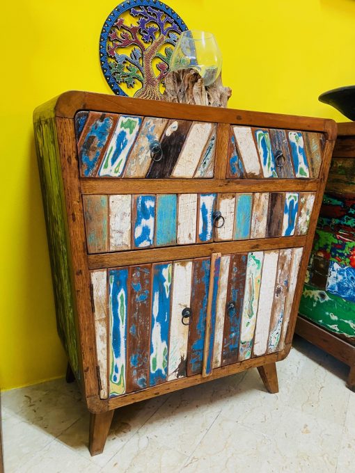 Mobile bagno cassettiera ingresso etnica vintage - immagine 14