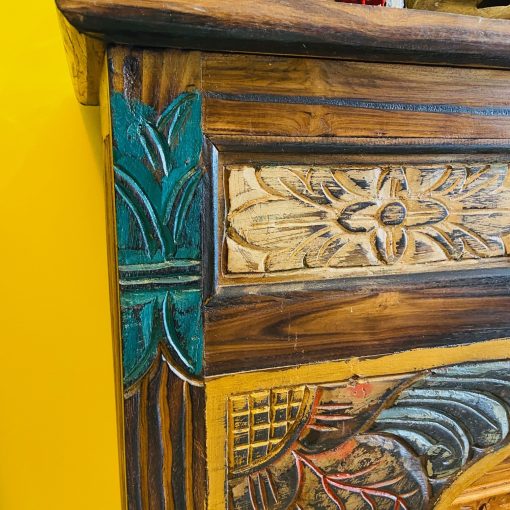 Consolle etnica mobile ingresso in teak massello - immagine 13