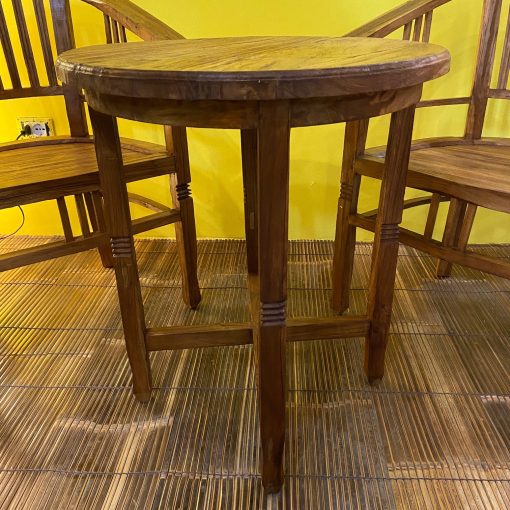 Tavolo e sedie poltroncine legno teak set caffè - immagine 16