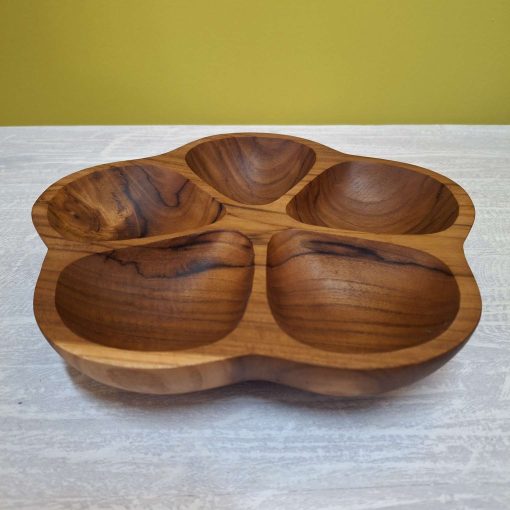 Vassoio antipasti legno teak svuota tasche - immagine 4