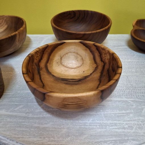 Ciotola classica in legno teak da fetta intera - immagine 3