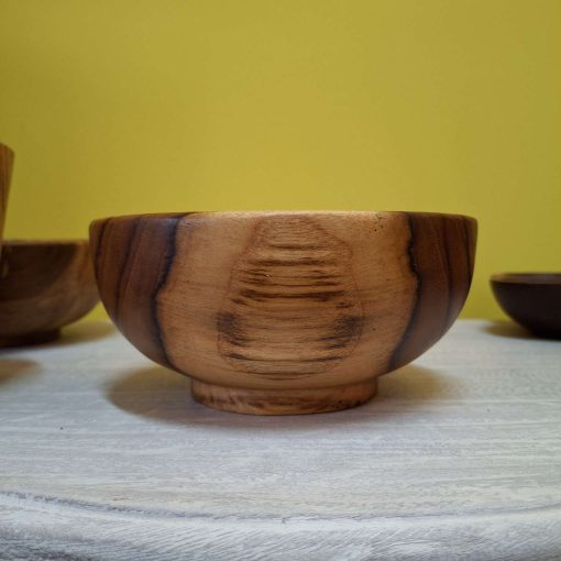 Ciotola classica in legno teak da fetta intera - immagine 4