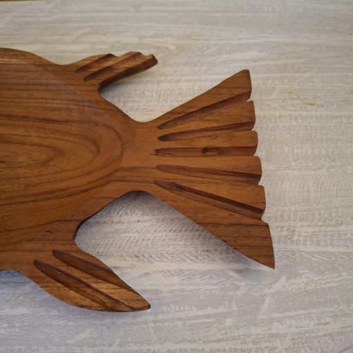 Vassoio a forma di pesce in legno teak - immagine 5