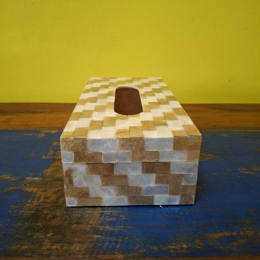 Porta fazzoletti in madre perla oro e argento - immagine 6