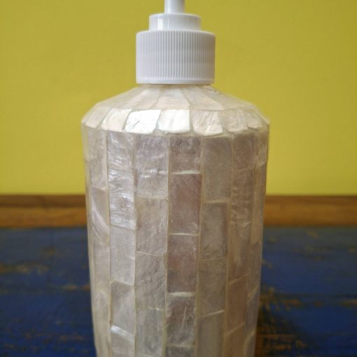 Dispenser in madre perla porta sapone argentato - immagine 4
