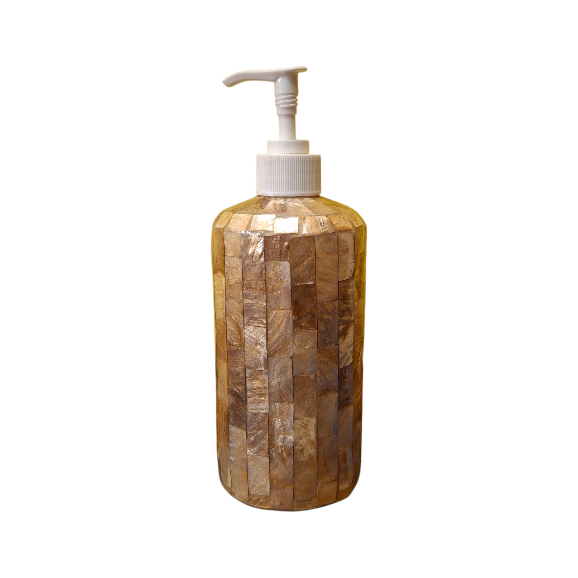 Dispenser in madre perla porta sapone oro