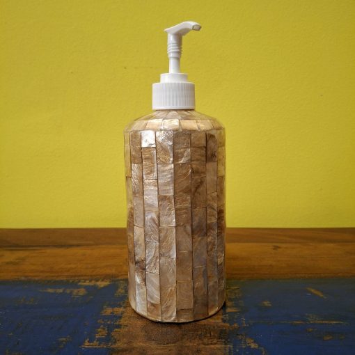 Dispenser in madre perla porta sapone oro - immagine 3