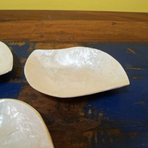 Set piattini foglia madre perla porta antipasti - immagine 4