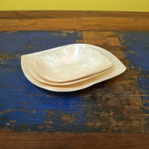 Set piattini foglia madre perla porta antipasti - immagine 6