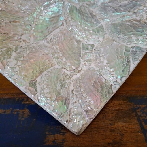 Svuota tasche in madre perla argentata e resina - immagine 5