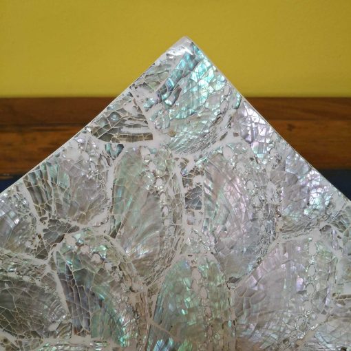 Svuota tasche in madre perla argentata e resina - immagine 4