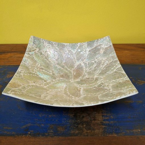 Svuota tasche in madre perla argentata e resina - immagine 3