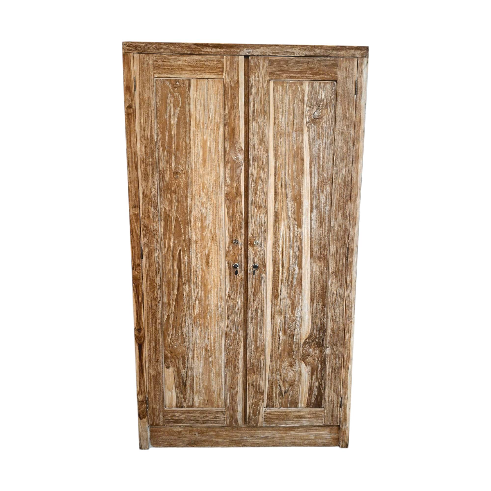 Armadio in legno teak effetto decapato